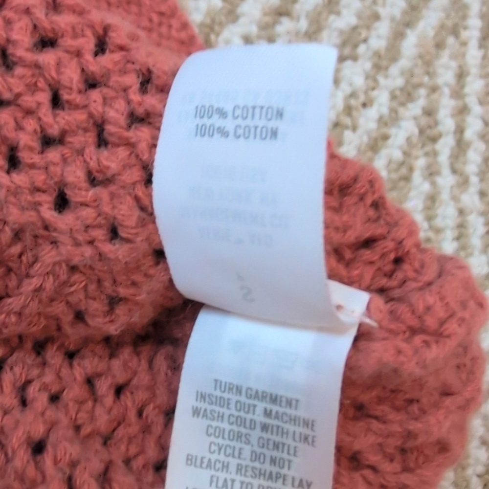 Aerie Cotton Crochet Halter Crop Bralette Top in Terracotta Rust Size Small - Picture 5 of 5